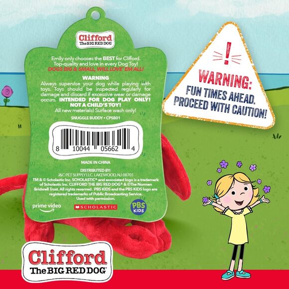 Clifford Snuggle Buddy Plush Dog Toy 14 Inch Squeaky Crinkle Comfort Play Pet - Picture 7 of 7